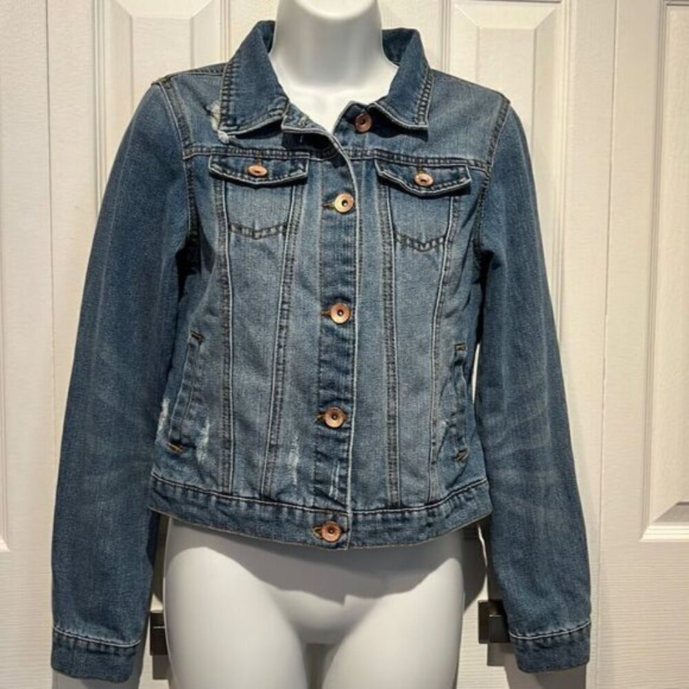 Ci Sono Slightly Distressed Jean Jacket Size Small